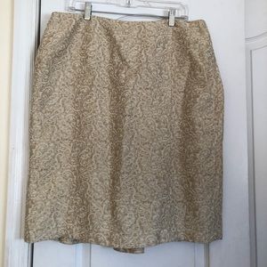 Ann Taylor Brocade Pencil Skirt